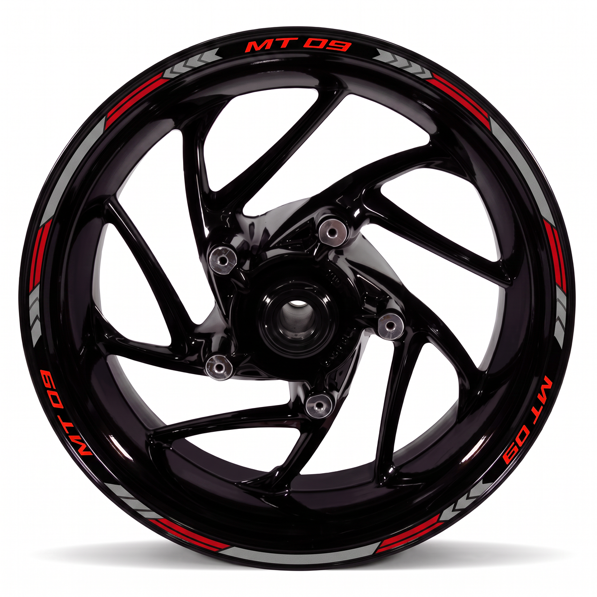 Vinilos para llanta Yamaha MT-09 - línea fina roja