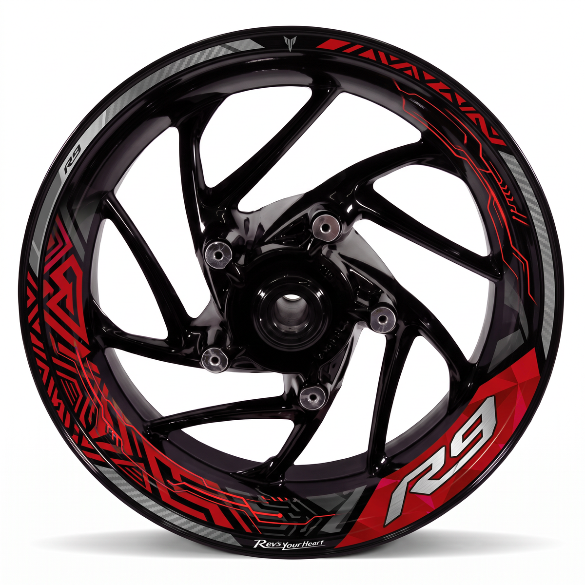 Vinilos para llanta Yamaha R9 - rojo Rev’s Your Heart